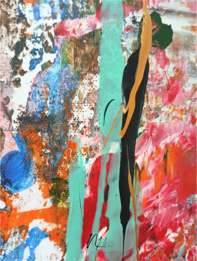 Original Fine ART Print 'Die Tänzerin der Stille' aus dem Werk 'Beam Me up - Liberty der Künstlerin Nadine Kübrich, Galerie Farbspiel. Abstraktes Statement Piece für anspruchsvolle Interieurs.